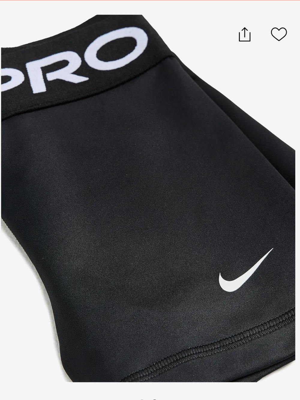 Nike Black and White Pro Compression Shorts - Picture 2 of 5